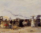 尤金 布丹 : Trouville, Beach Scene